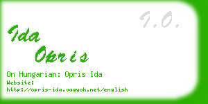 ida opris business card